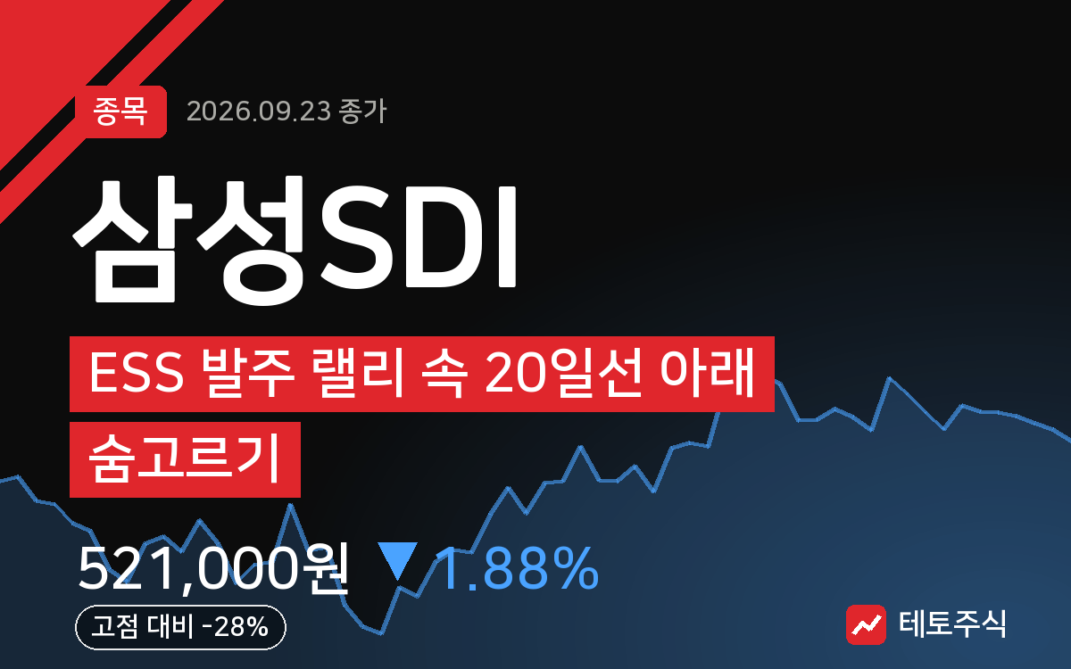 삼성SDI 핵심 요약