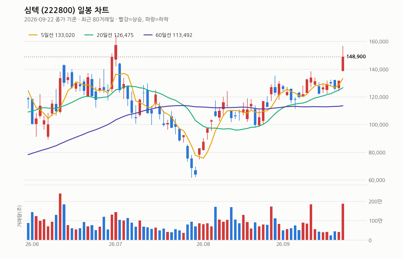 심텍 일봉 차트