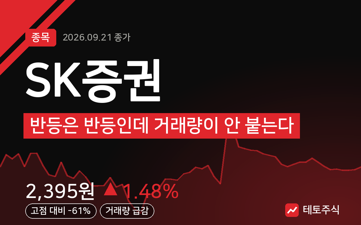 SK증권 핵심 요약