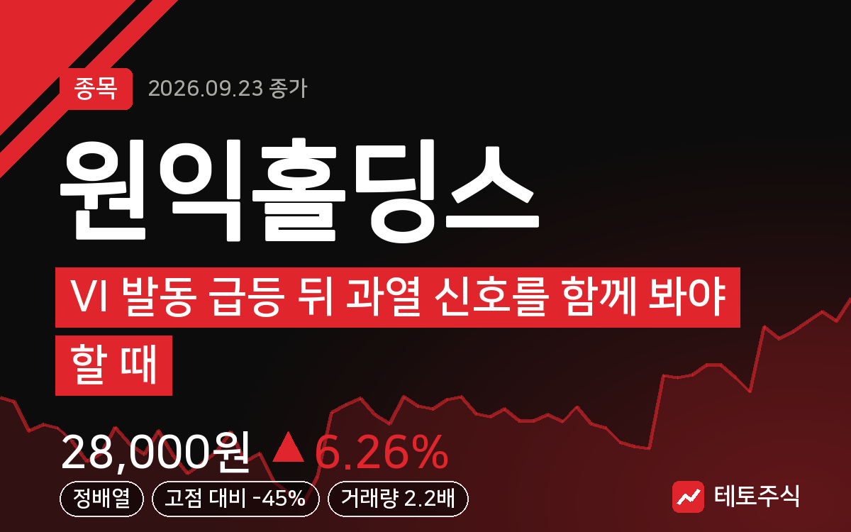 원익홀딩스 핵심 요약